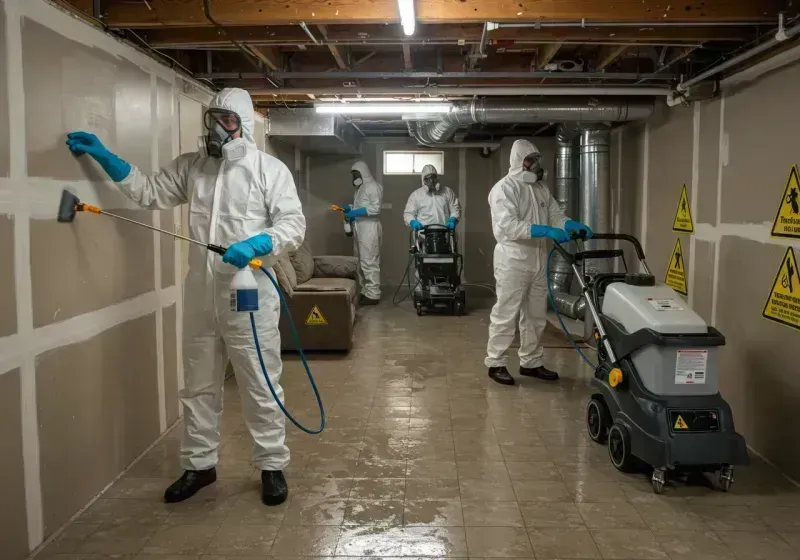 Basement Moisture Removal and Structural Drying process in Garden City, KS